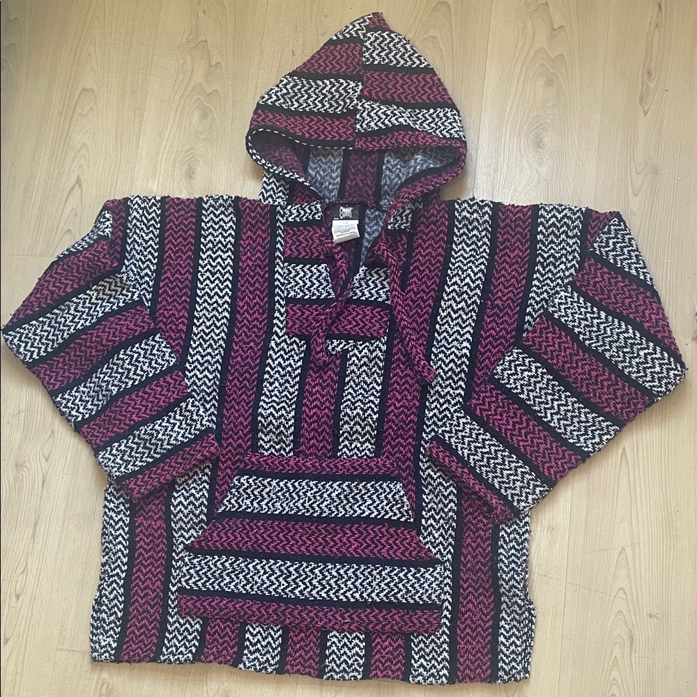 Pink Black Baja Hoodie Sweater - Unbranded